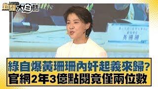 綠自爆黃珊珊內奸起義來歸？官網2年3億點閱竟僅兩位數【新聞大白話】20241114-3｜陳揮文 游淑慧 羅旺哲