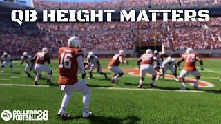 QB Height Affects Everything Now... Here's What That Means For CFB 26 Dynasty Players