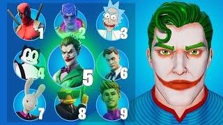 FORTNITE CHALLENGE PART #13 - GUESS THE SKIN BY FACE STYLE.