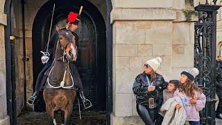 Get Out Of the Box - Guards Shout NINE TIMES in Ten Minutes at Horse Guards!