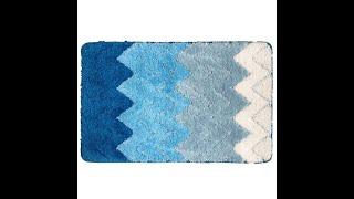 Chevron bath rug (zigzag patterned bath rug with non-slip backing)