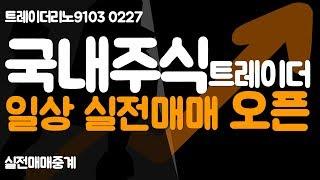 매일 일상적으로 일어나는 주식 트레이더의 실전트레이딩 중계
