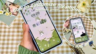 how to customize my phone (Samsung)  | step-by-step, aesthetic good lock, green theme