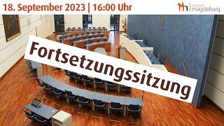 Stadtratssitzung vom 18. September 2023 (Fortsetzung)