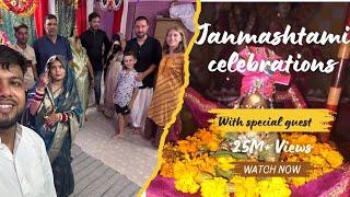 krishna janmashtami celebration | Krishna birthday #kanha #virindavan #celibration #goverdhan #radha