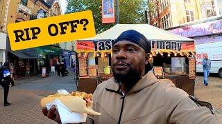 Reviewing an OVERPRICED German Hot Dog in The Hood! Was it GOOD?