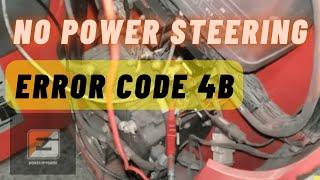 Error Code 4B no power steering operation
