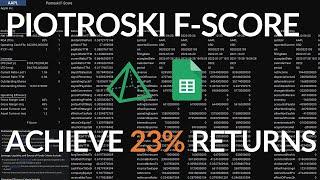 Value Stocks like a Stanford University Professor with the Piotroski F-Score