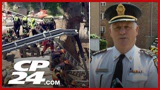 Trench collapse in Toronto leaves two construction workers critically injured | Police update