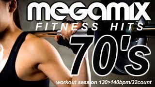 Megamix Fitness 70’s Songs For Aerobic Workout Session 130-140 Bpm / 32 Count