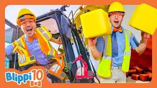 Blippi's Top 10 Construction Adventures | Educational Videos for Kids