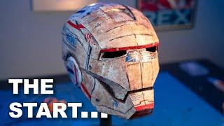 Building a Cardboard Iron Man Suit || The HELMET!