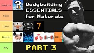 Natural Bodybuilding TIER LIST: Top 50 Strategies to Maximize Muscle Growth (Part 3)