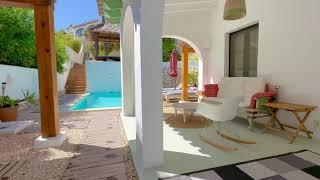 Ibizan style villa for sale in Moraira, Costa Blanca, Spain.