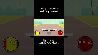 comparison of military power Ussr and countries  #countryballs  #usa #history #russia #uk #germany