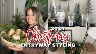 NEW! 2024 CHRISTMAS DECORATE WITH ME / CHRISTMAS ENTRYWAY STYLING / COZY NEUTRAL CHRISTMAS DECOR