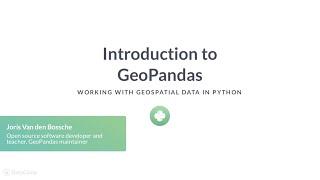 Python Tutorial: Introduction to GeoPandas