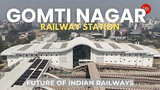 New Lucknow | Gomti Nagar Railway Station Redevelopment | Amrit Bharat Station | Railfan #theupindex