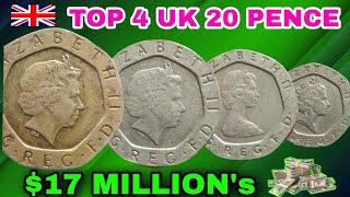 UK 20 PENCE OLD COINS VALUE NOT SPEND THIS BIG MONEY MILLION OF DOLLARS!