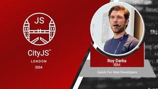 Roy Derks - GenAI For Web Developers