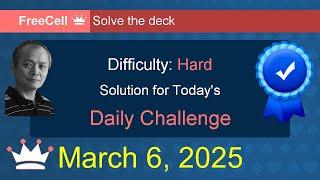 Microsoft Solitaire Collection: FreeCell - Hard - March 6, 2025