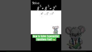 Quickly Solve Exponential Equations #shorts #math #maths