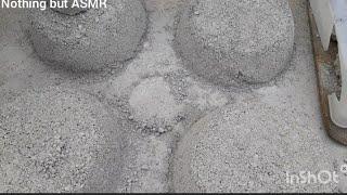 ||ASMR|| Gritty sand cement crumbling on floor satisfying video