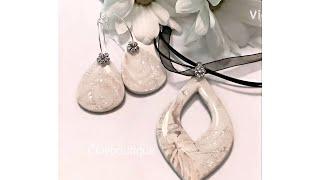 Take a break with Clayboutique! Easy translucent and white w/silver leaf technique!