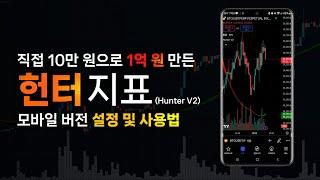 직접 1억 원 만든 무적의 단타지표 헌터(Hunter V2) 모바일 버전 설정 및 사용법
