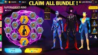 SUPERHEROS BUNDLE FREE FIRE| FREE FIRE NEW EVENT| FF NEW EVENT TODAY| NEW FF EVENT| GARENA FREE FIRE