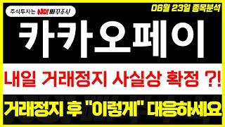 [카카오페이 주가전망] 내일 거래정지 사실상 확정 ?!, 거래정지 후 "이렇게" 대응하세요 !