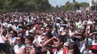 Fans' reaction to Argentina's winning penalty in the 2022 World Cup final