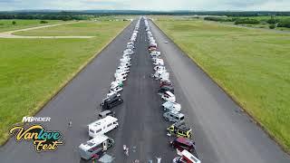 CAMPERVAN & MOTORHOME DRONE FOOTAGE | VANLOVE FEST 2023 ️ | Vanlife on a runway