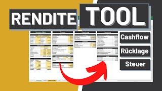 TIPP: Immobilien Excel Tool - Rendite Rechner mit Cashflow Prognose