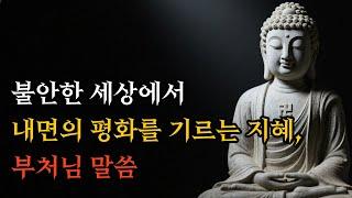 불안한 세상에서, 내면의 평화를 기르는 지혜! #부처님말씀 #불교명상