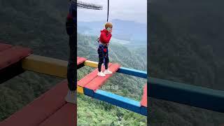 Bungee Jumping With Rope In Beautiful Place:Asmr Bungee Jumping#funny#adventurechallenge#travel
