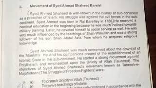 1.Revivalist Movement in the Sub-Continent i.  Movement of Shah Waliullah. ii.Movement of Syed Ahmad