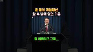 윤석렬 대통령이 계엄령 선포한 이유 #이슈