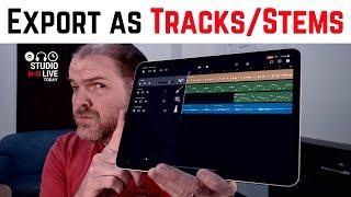 How to EXPORT INDIVIDUAL TRACKS in Garageband iOS (iPad, iPhone)