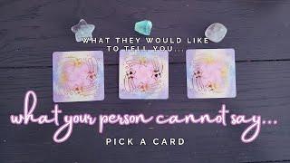 ..:: What your person wants to tell you but can't... ::.. pick a card ..:: love tarot reading ::..