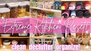 Kitchen Clean Declutter Organize! Kitchen Reset Routine! Extreme Clean Declutter Organize With Me