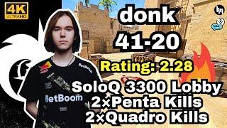 donk (41-20) SoloQ/2×PentaKills/2×Quadro Kills (mirage) | FACEIT 3300 ELO | Jan 9, 2025 | CS2 POV