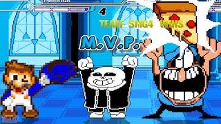MEMES IN BATTLE! SMG4 & PEPPINO TEAM UP WITH UNDERPANTS SANS IN SURVIVAL MODE!