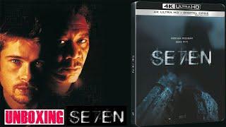 Seven 1995 4K SteelBook (Review and Unboxing) (Brad Pitt, Morgan Freeman) [David Fincher]