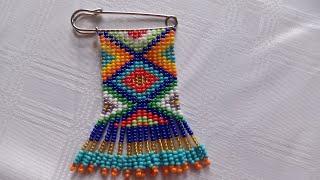 Part 1of3 Isipelede - Beaded safety pin tutorial