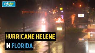 Heavy rain as Hurricane Helene hits Florida