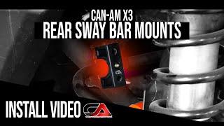 CA TECH USA - Can-Am X3 Rear Sway Bar Mounts How To Installation Video