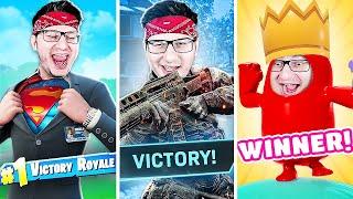 ДАВНО Я ТАК НЕ БОМБИЛ! ЗАНЯТЬ ТОП 1 В ФОРТНАЙТ, WARZONE И FALL GUYS ЧЕЛЛЕНДЖ