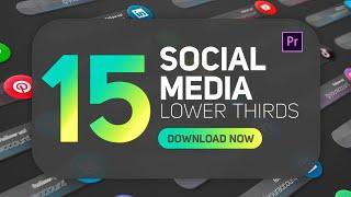 social media lower thirds premiere pro || social media template Download