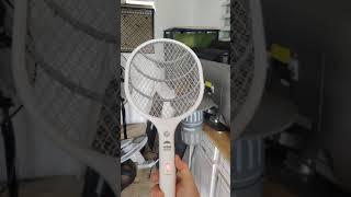 Testing WBM Smart Electric Fly Swatter Racket, Rechargeable Bug Zapper, Medium-2PK